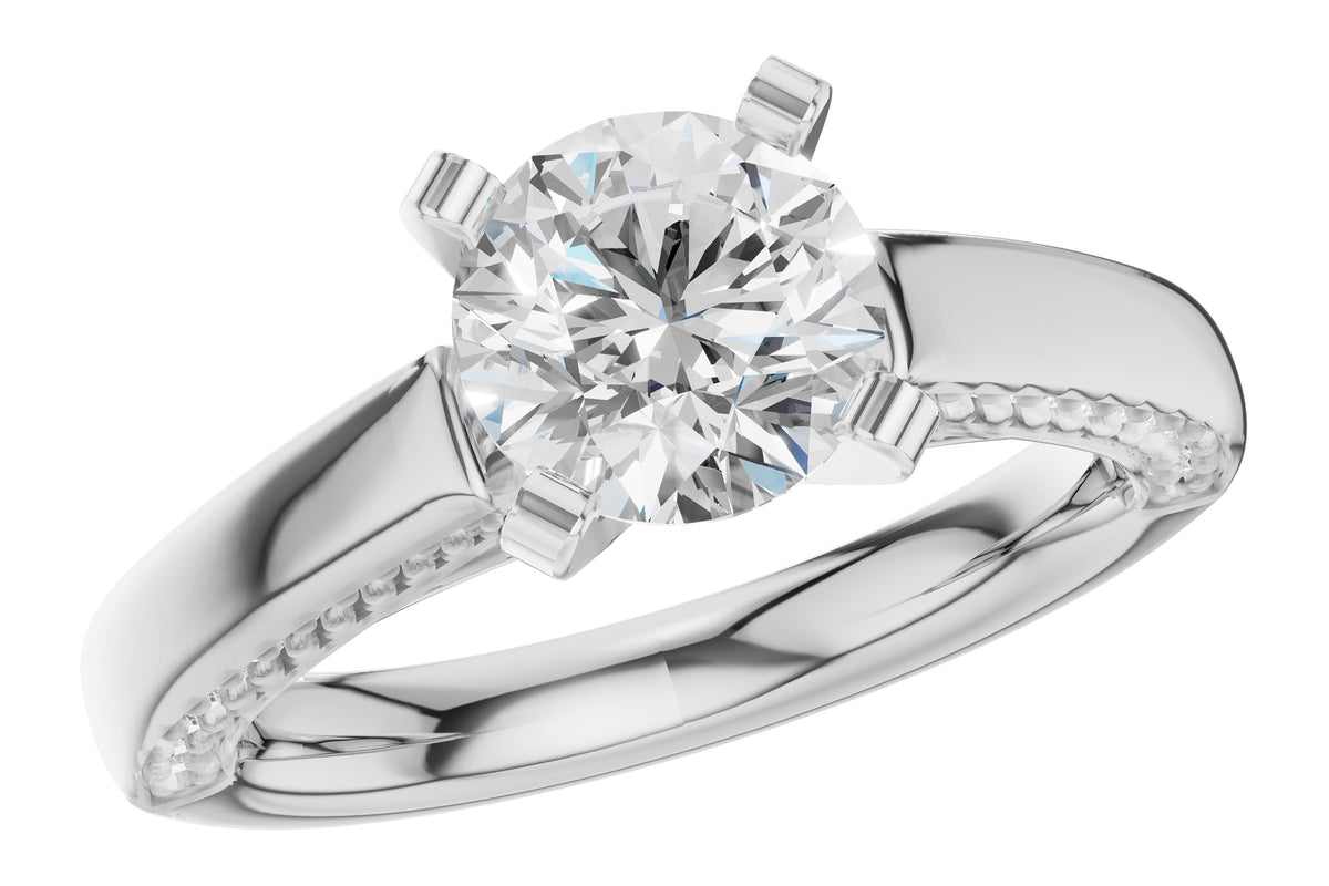 Allison Kaufman Diamond Engagement Ring Semi-Mount in 14K White Gold, 0.28 ctw