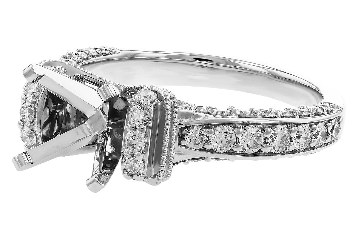 Allison Kaufman Diamond Engagement Ring Semi-Mount in 14K White Gold, 1.00 ctw (L7910), alternate view