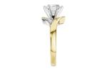 Allison Kaufman Diamond Engagement Ring Semi-Mount in 14K Yellow & White Gold, 0.06 ctw, alternate view