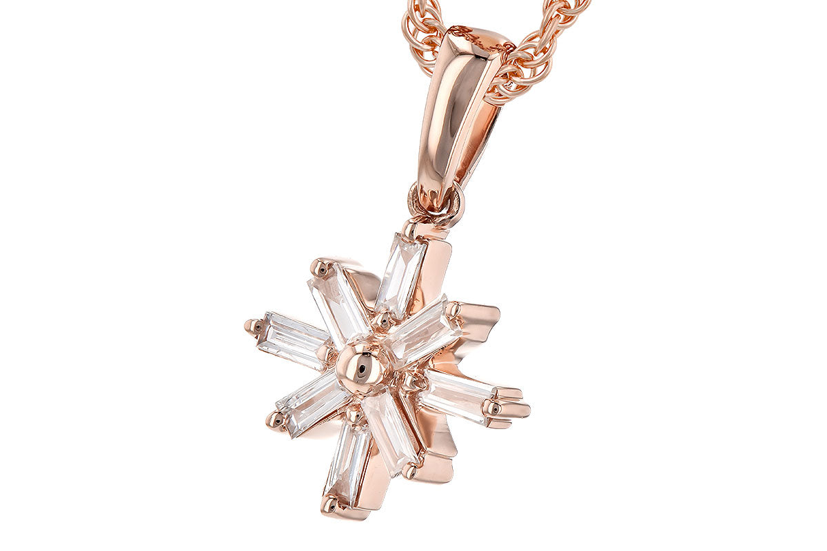 Allison Kaufman Diamond Necklace in 14K Rose Gold, 0.14 ctw (N8273), alternate view