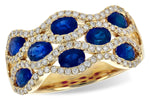 Allison Kaufman Sapphire & Diamond Wedding Band in 14K Yellow Gold, 2.18 ctw