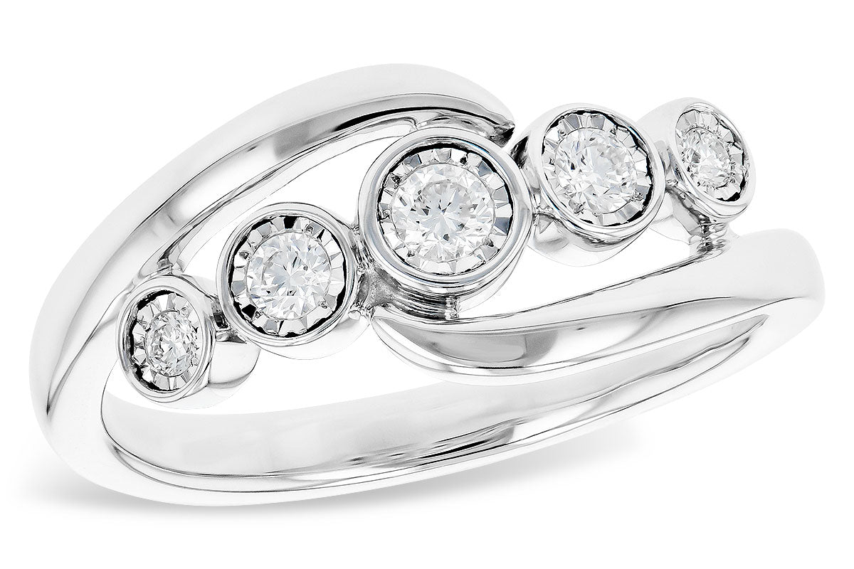 Allison Kaufman Diamond Ring in 14K White Gold, 0.21 ctw