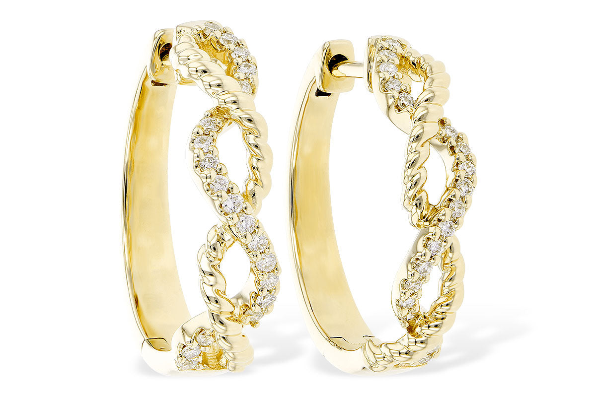 Allison Kaufman Diamond Earrings in 14K Yellow Gold, 0.18 ctw (E2119)