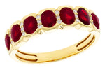 Allison Kaufman Ruby & Diamond Wedding Band in 14K Yellow Gold, 1.52 ctw