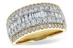 Allison Kaufman Diamond Wedding Band in 14K Yellow & White Gold, 1.50 ctw