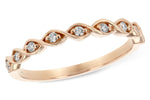 Allison Kaufman Diamond Wedding Band in 14K Rose Gold, 0.12 ctw (W2222)