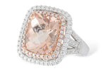 Allison Kaufman Morganite & Diamond Ring in 14K Two-Tone Gold, 4.83 ctw