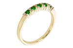 Allison Kaufman Emerald & Diamond Wedding Band in 14K Yellow Gold, 0.27 ctw, alternate view