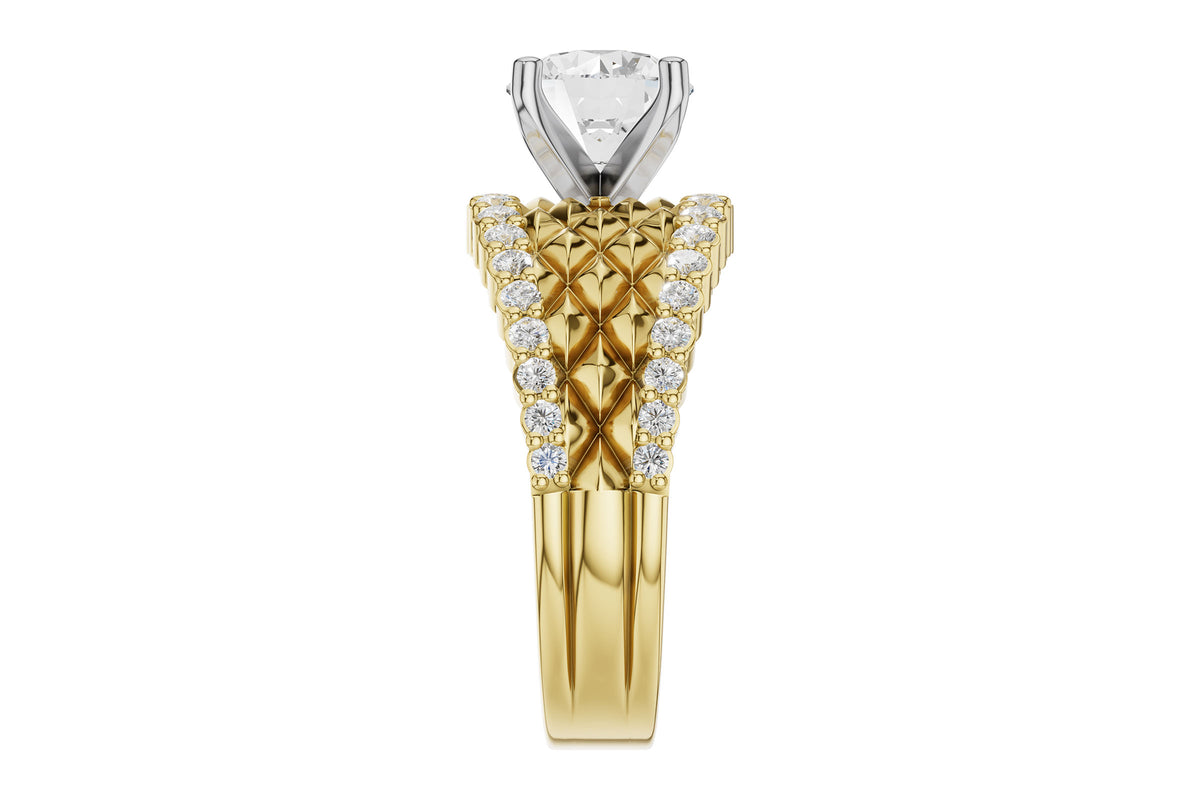 Allison Kaufman Diamond Engagement Ring Semi-Mount in 14K Yellow Gold, 0.50 ctw (L7912), alternate view
