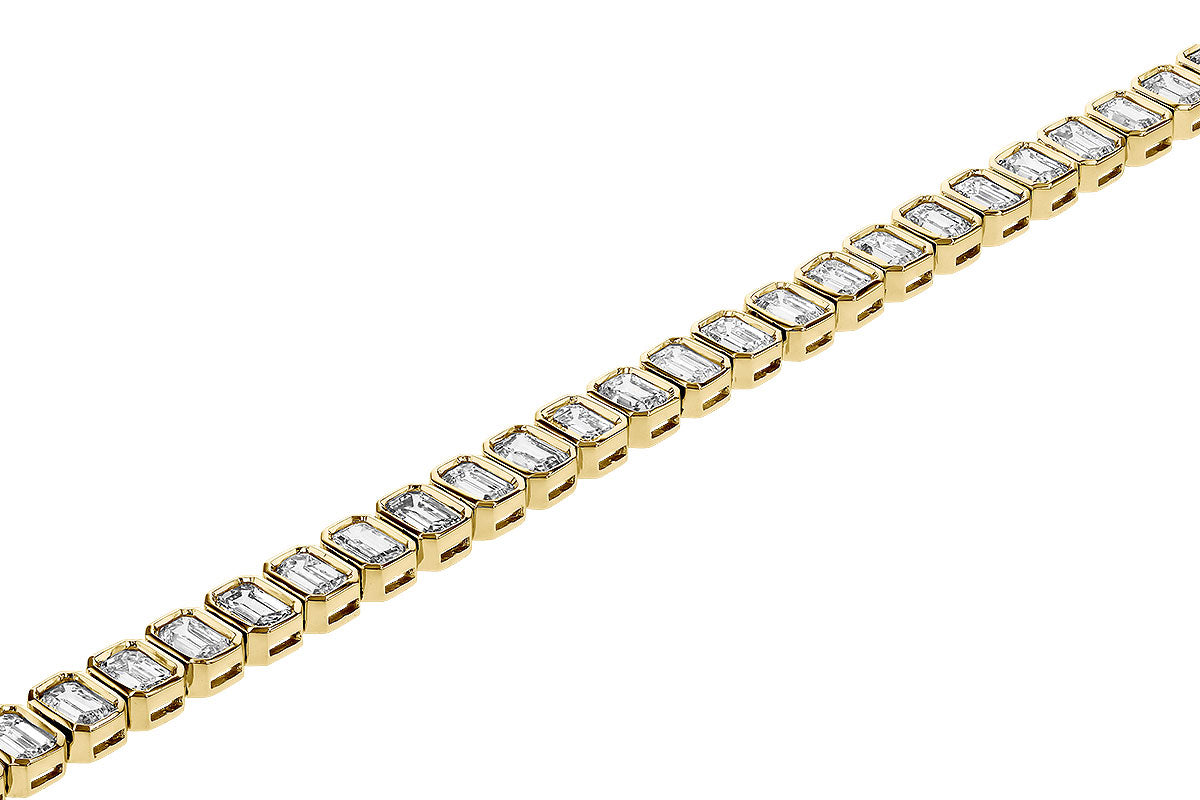 Allison Kaufman Fancy-Cut Diamond Bracelet in 14K Yellow Gold, 8.05 ctw, alternate view