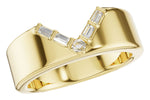 Allison Kaufman Baguette Diamond Wedding Band in 14K Yellow Gold, 0.11 ctw (W2741)