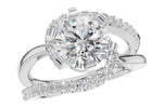 Allison Kaufman Diamond Engagement Ring Semi-Mount in 14K White Gold, 0.35 ctw