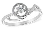 Allison Kaufman Diamond Ring in 14K White Gold, 0.11 ctw