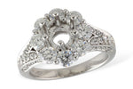 Allison Kaufman Diamond Engagement Ring Semi-Mount in 14K White Gold, 1.75 ctw