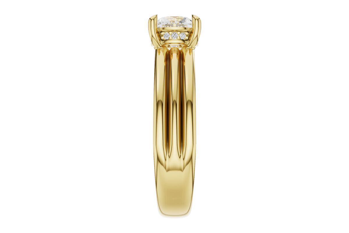 Allison Kaufman Diamond Engagement Ring Semi-Mount in 14K Yellow Gold, 0.04 ctw (L7919), alternate view