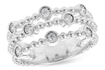 Allison Kaufman Diamond Wedding Band in 14K White Gold, 0.12 ctw (W2406)