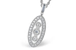 Allison Kaufman Diamond Necklace in 14K White Gold, 0.34 ctw (N8209)