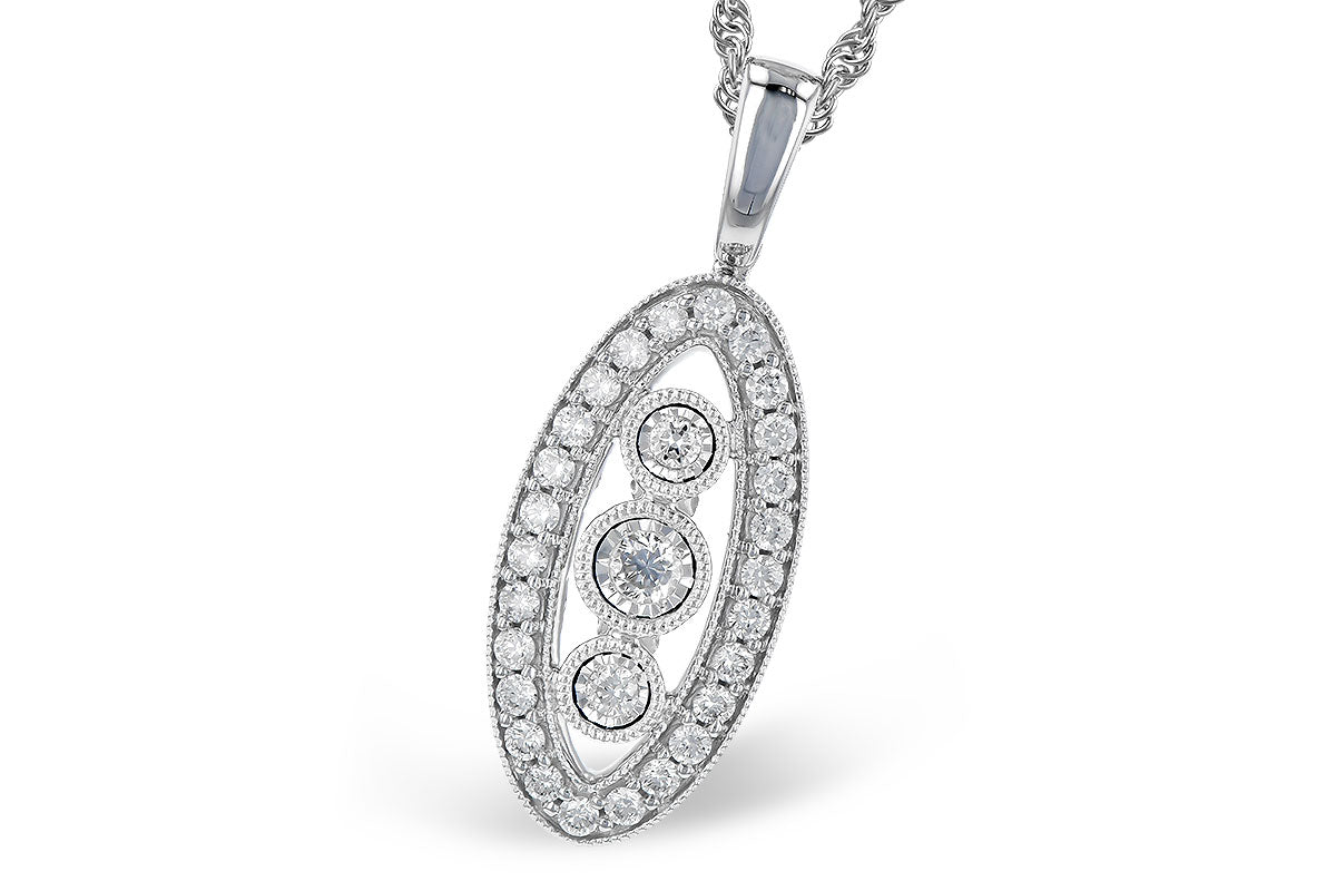 Allison Kaufman Diamond Necklace in 14K White Gold, 0.34 ctw (N8209)
