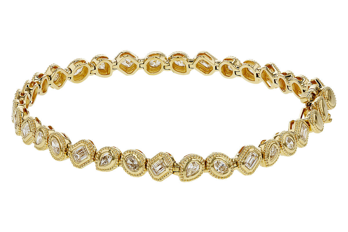 Allison Kaufman Fancy-Cut Diamond Bracelet in 14K Yellow Gold, 2.15 ctw, alternate view