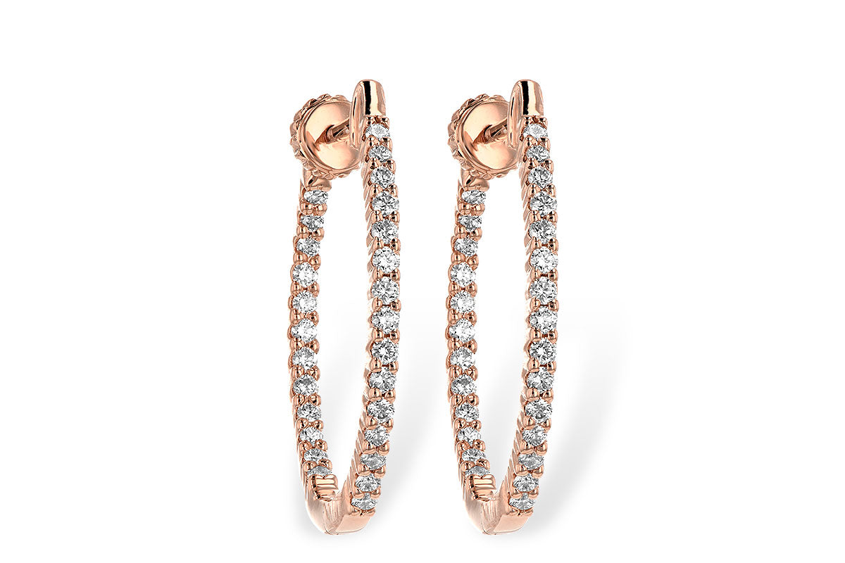 Allison Kaufman Diamond Earrings in 14K Rose Gold, 0.50 ctw (ER807-50)