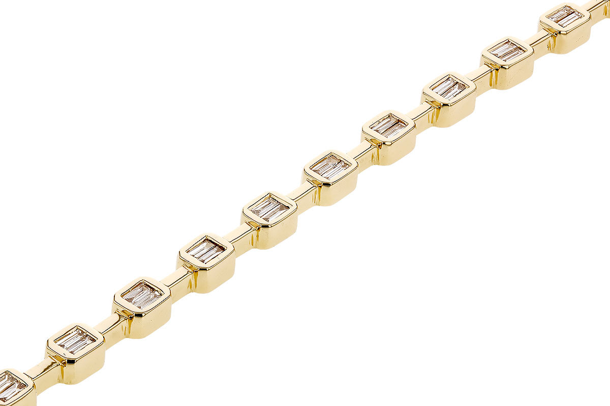 Allison Kaufman Baguette Diamond Bracelet in 14K Yellow Gold, 0.90 ctw, alternate view