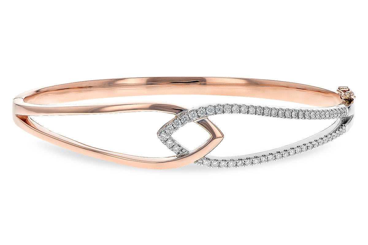 Allison Kaufman Diamond Bangle Bracelet in 14K Yellow & White Gold, 0.50 ctw (B1255)