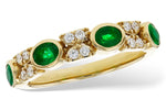 Allison Kaufman Emerald & Diamond Wedding Band in 14K Yellow Gold, 0.68 ctw