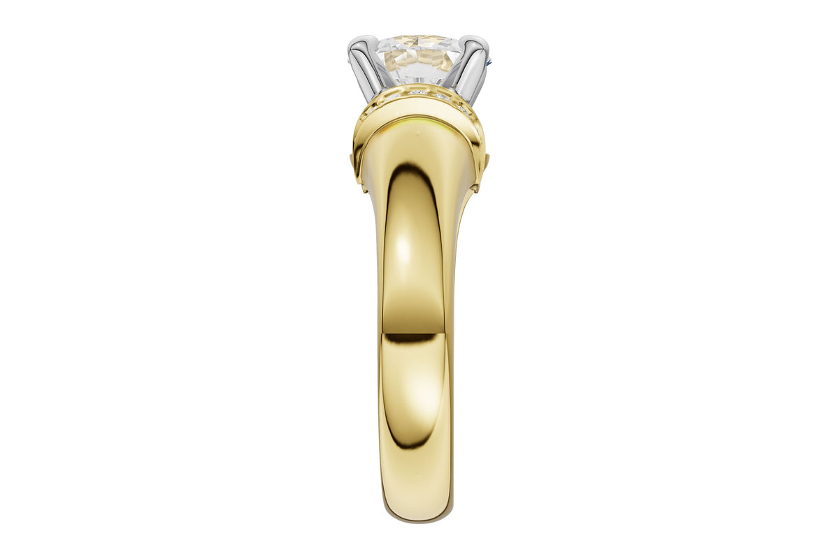 Allison Kaufman Diamond Engagement Ring Semi-Mount in 14K Yellow Gold, 0.14 ctw (L7954), alternate view