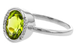 Allison Kaufman Peridot & Diamond Ring in 14K White Gold, 1.75 ctw, alternate view
