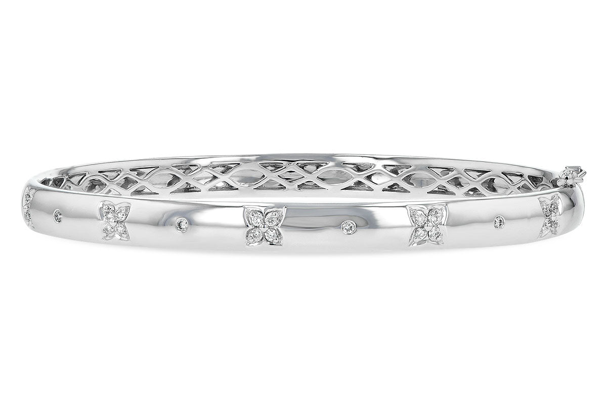 Allison Kaufman Diamond Bangle Bracelet in 14K White Gold, 0.23 ctw