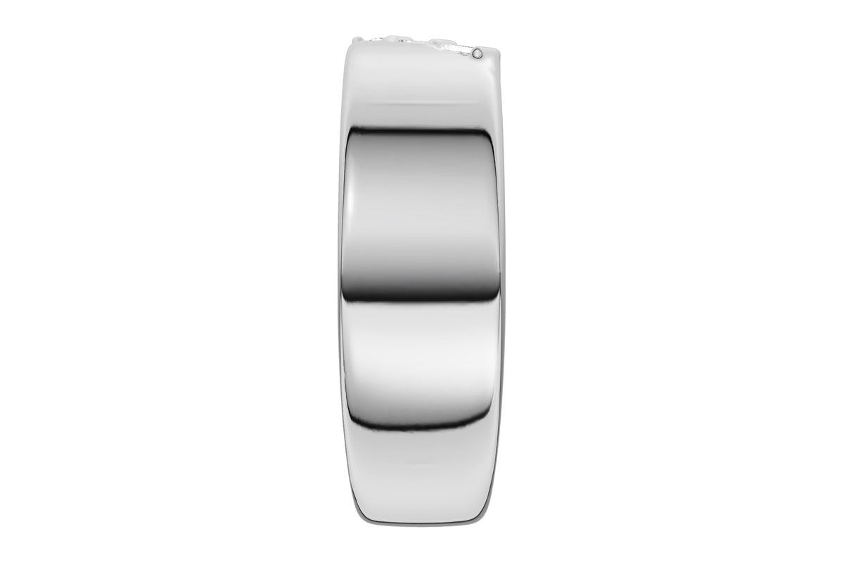 Allison Kaufman Baguette Diamond Wedding Band in 14K White Gold, 0.11 ctw (W2741), alternate view