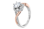 Allison Kaufman Diamond Engagement Ring Semi-Mount in 14K Two-Tone Gold, 0.31 ctw (L7701), alternate view