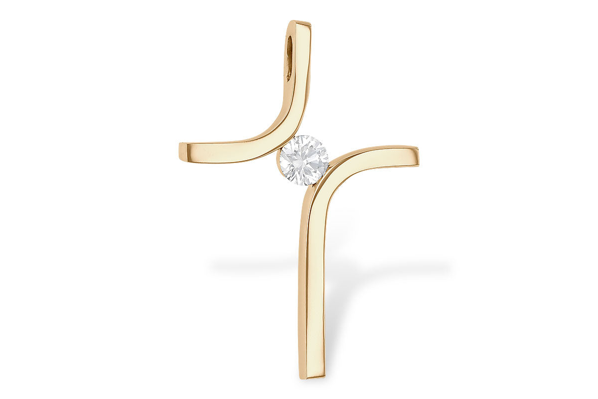 Allison Kaufman Diamond Pendant in 14K Yellow Gold, 0.12 ctw (P6430)
