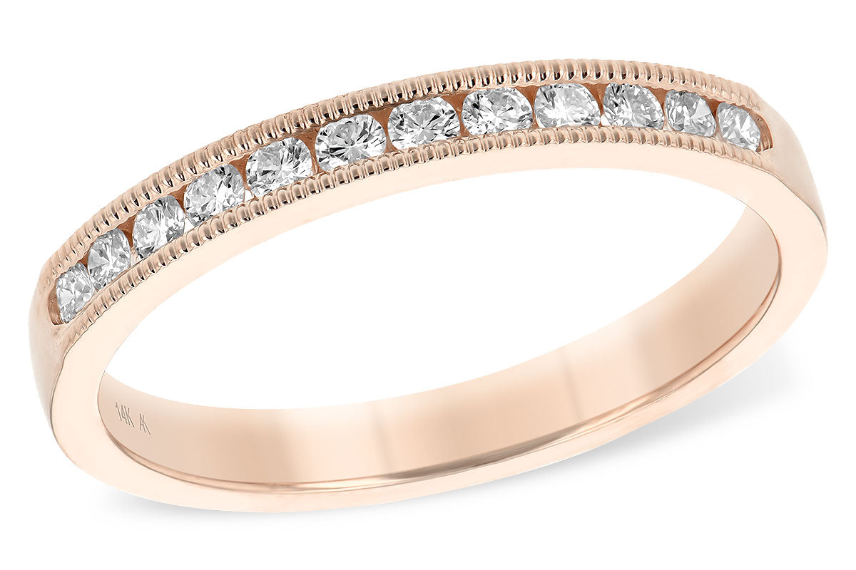 Allison Kaufman Diamond Wedding Band in 14K Rose Gold, 0.25 ctw (WR829-25)