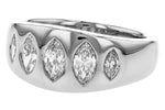 Allison Kaufman Fancy-Cut Diamond Wedding Band in 14K White Gold, 0.95 ctw, alternate view
