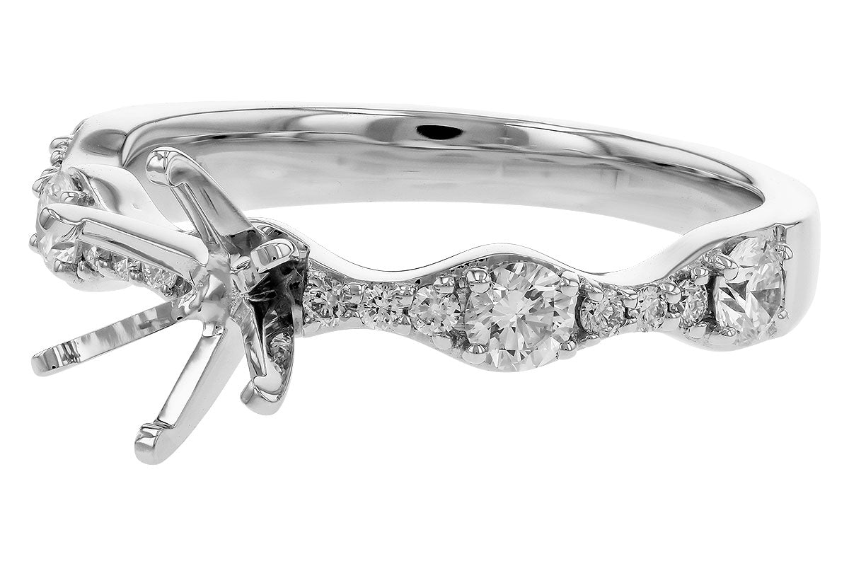 Allison Kaufman Diamond Engagement Ring Semi-Mount in 14K White Gold, 0.50 ctw (L7888), alternate view