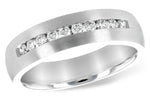 Allison Kaufman Diamond Men's Wedding Band in 14K White Gold, 0.33 ctw