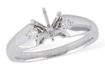 Allison Kaufman Diamond Engagement Ring Semi-Mount in 14K White Gold, 0.15 ctw (L7601)