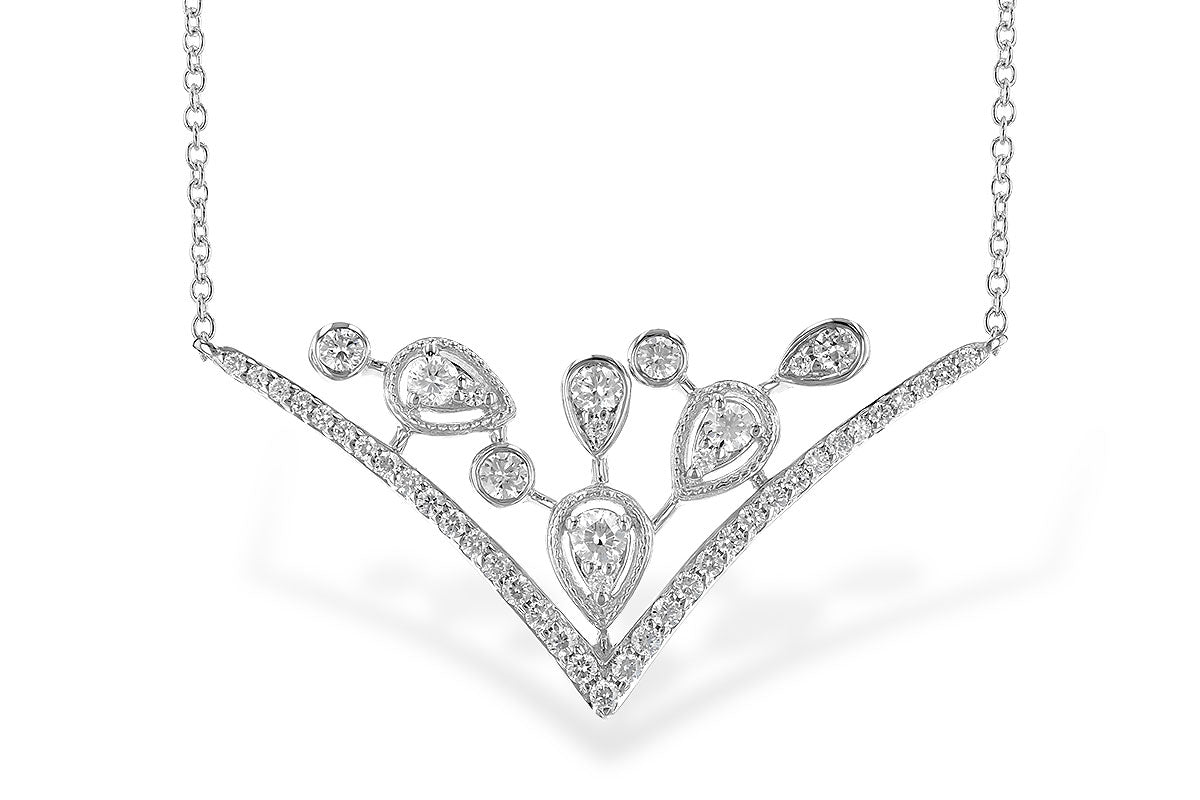 Allison Kaufman Diamond Necklace in 14K White Gold, 0.45 ctw