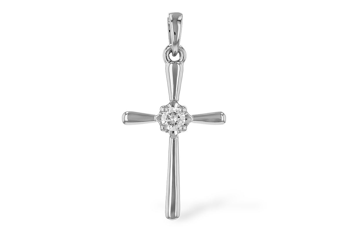 Allison Kaufman Diamond Pendant in 14K White Gold, 0.10 ctw (P6546)