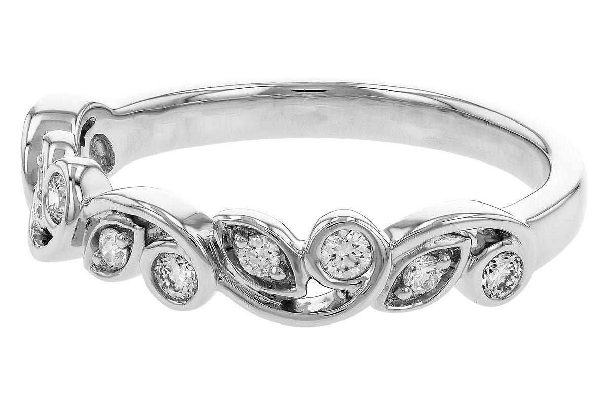 Allison Kaufman Diamond Wedding Band in 14K White Gold, 0.20 ctw (W2619), alternate view