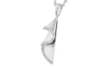Allison Kaufman Diamond Necklace in 14K White Gold, 0.10 ctw (N8349), alternate view