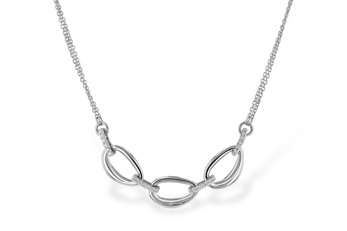 Allison Kaufman Diamond Necklace in 14K White Gold, 0.25 ctw (N8560)