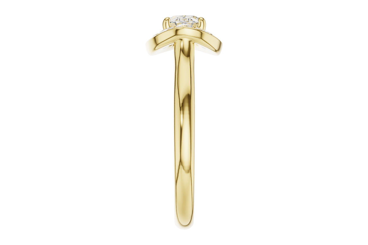 Allison Kaufman Diamond Engagement Ring Semi-Mount in 14K Yellow Gold, 0.25 ctw (L7934), alternate view