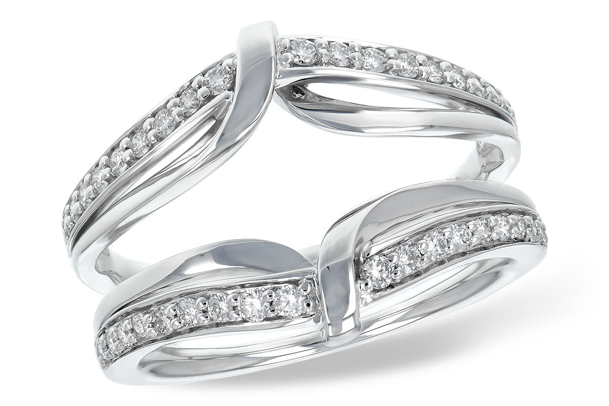 Allison Kaufman Diamond Ring Guard in 14K White Gold, 0.32 ctw (W2224)