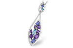 Allison Kaufman Multi-Gemstone & Diamond Necklace in 14K White Gold, 1.66 ctw