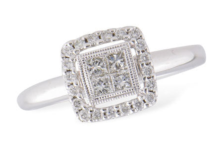 Allison Kaufman Diamond Ring in 14K White Gold, 0.41 ctw
