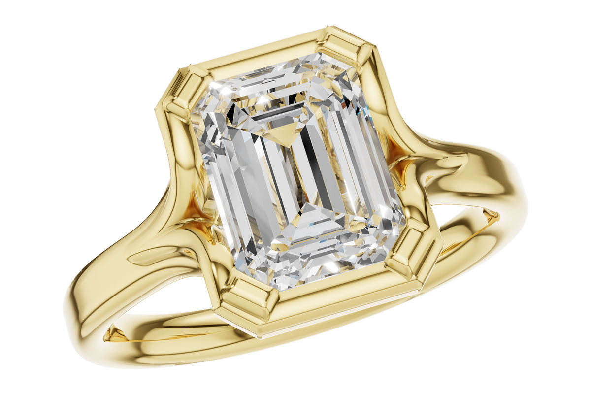 Allison Kaufman Engagement Ring Semi-Mount in 14K Yellow Gold (L7927)