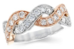 Allison Kaufman Diamond Wedding Band in 14K Rose & White Gold, 1.00 ctw (WR837-1)