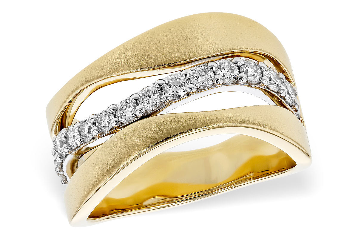 Allison Kaufman Diamond Wedding Band in 14K Yellow & White Gold, 0.50 ctw (W2690)